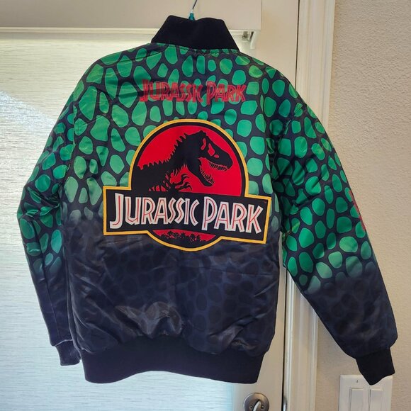 Jurassic Park Satin Bomber Jacket Brand New - Picture 2 of 5